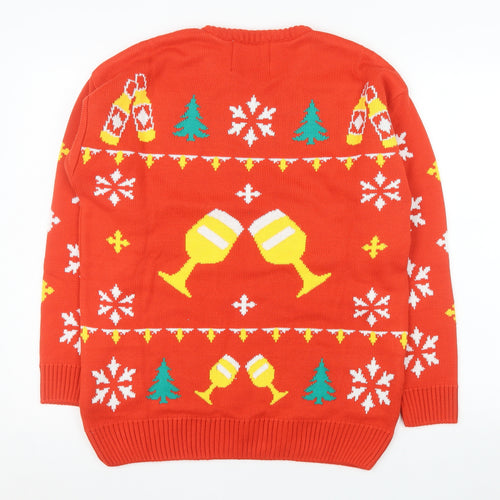 British Christmas Jumpers Men's Red M Cruzcampo Feliz Navidad Jumper