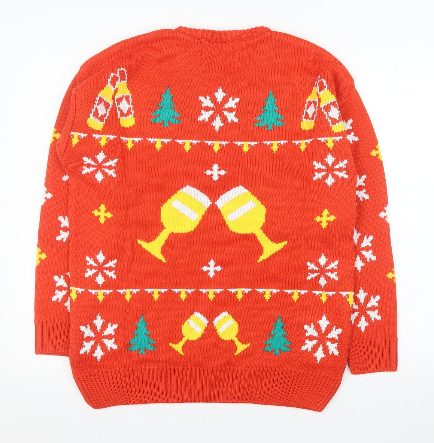 British Christmas Jumpers Men's Red M Cruzcampo Feliz Navidad Jumper