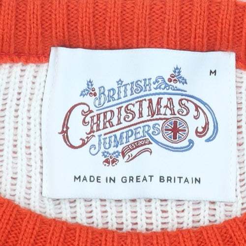 British Christmas Jumpers Men's Red M Cruzcampo Feliz Navidad Jumper
