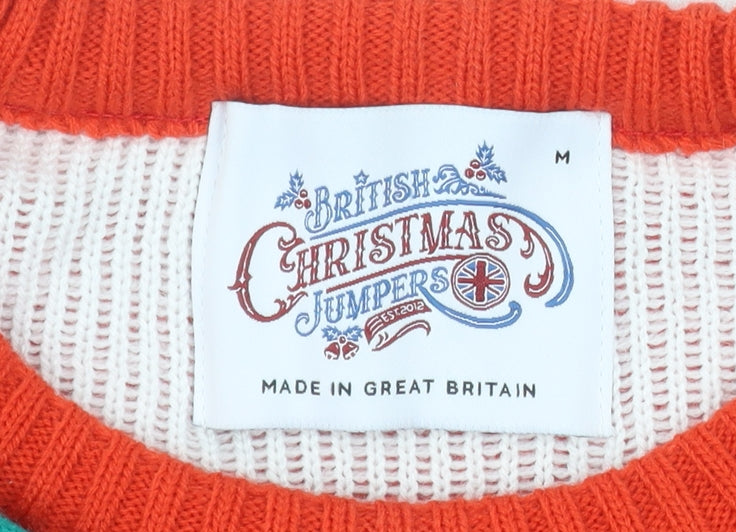 British Christmas Jumpers Men's Red M Cruzcampo Feliz Navidad Jumper