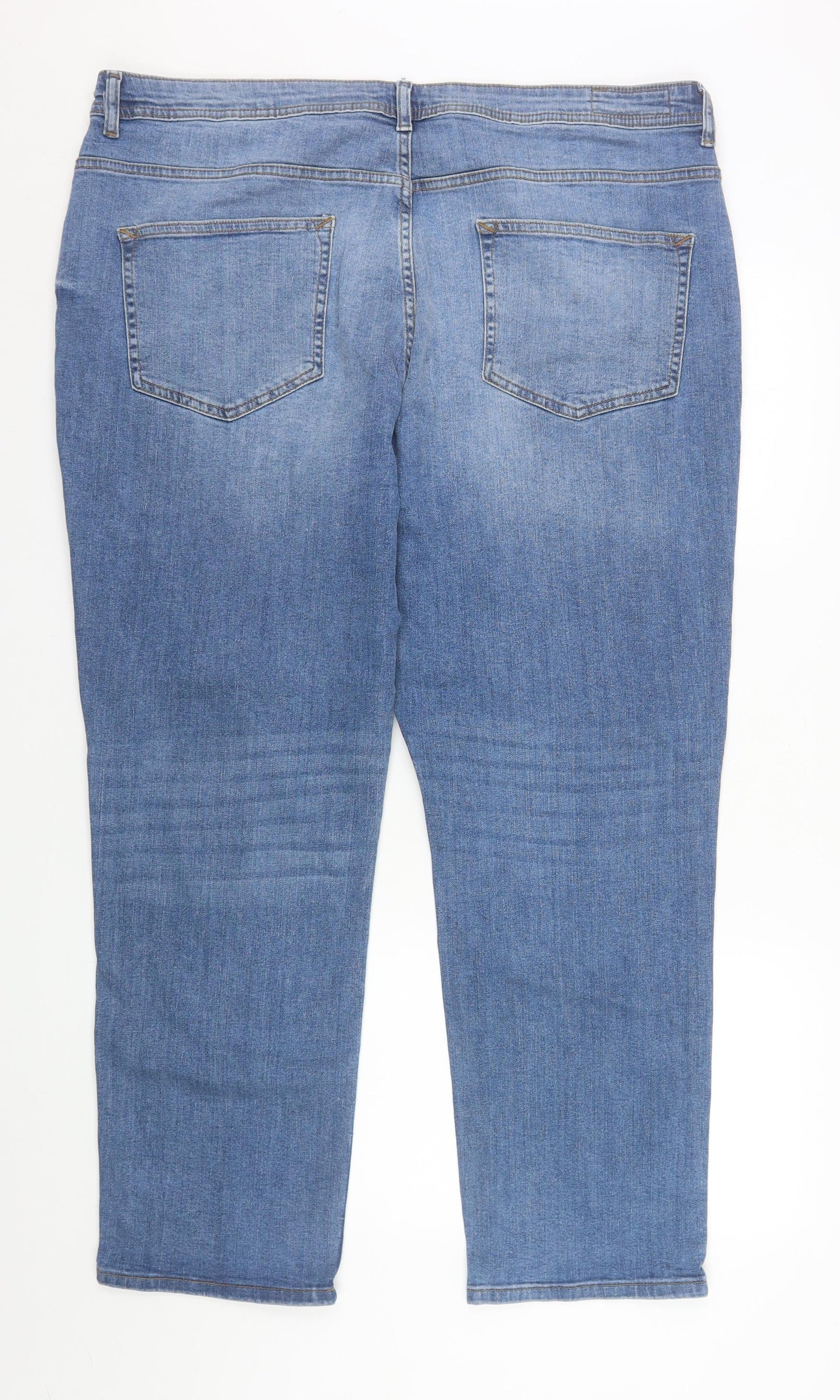 Denim Co. Men's Blue Stretch Straight Jeans W40 L32