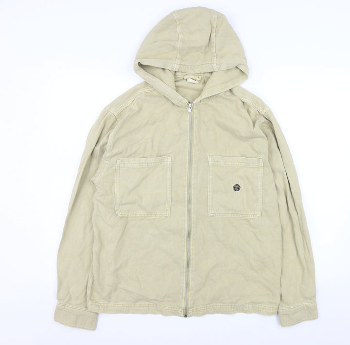 Zara Boys Beige Cotton Hooded Full Zip Jacket 13-14 Years