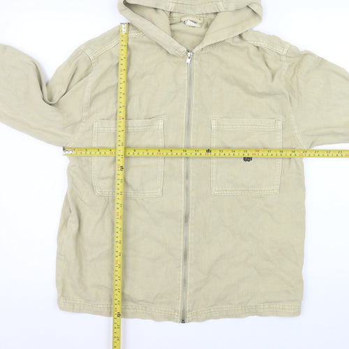 Zara Boys Beige Cotton Hooded Full Zip Jacket 13-14 Years