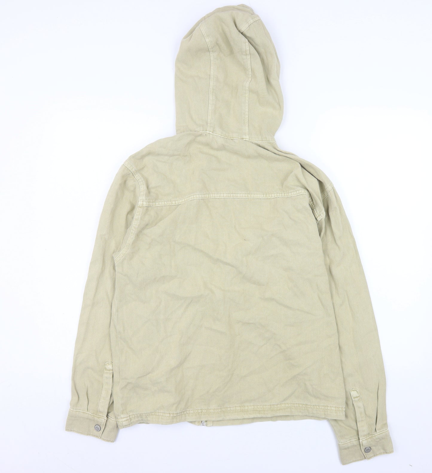 Zara Boys Beige Cotton Hooded Full Zip Jacket 13-14 Years