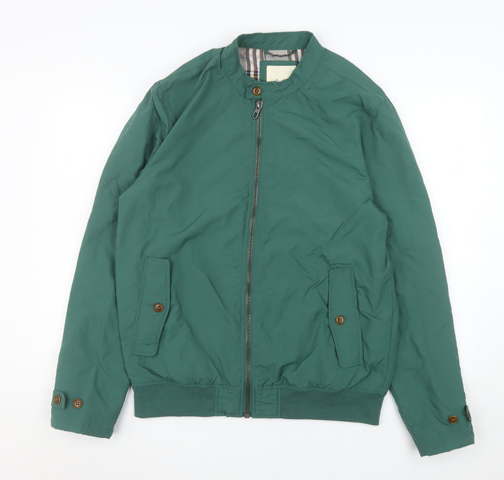Tailored Originals Men's Green Bomber Jacket Size L Casual Zip Up