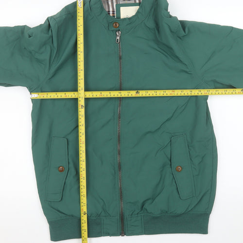Tailored Originals Men's Green Bomber Jacket Size L Casual Zip Up