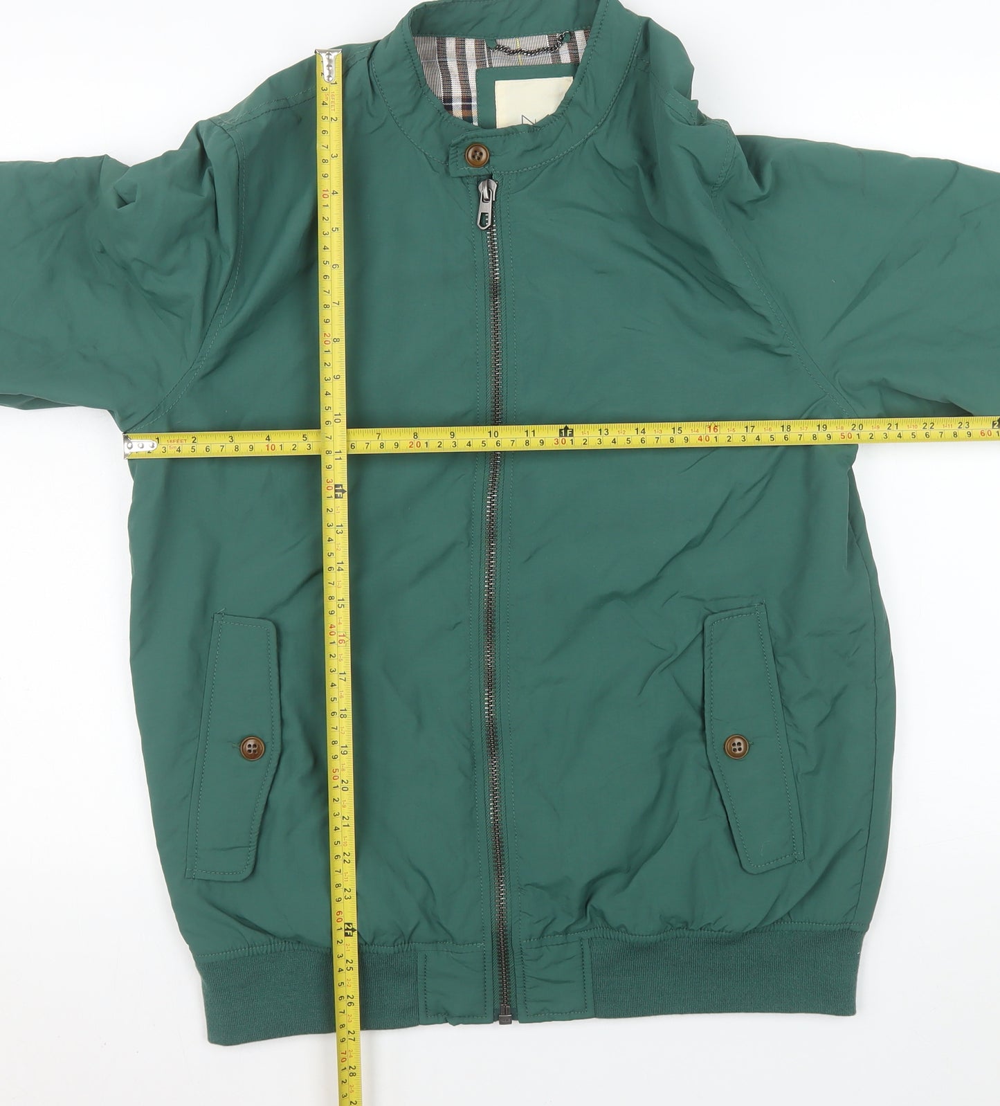 Tailored Originals Men's Green Bomber Jacket Size L Casual Zip Up