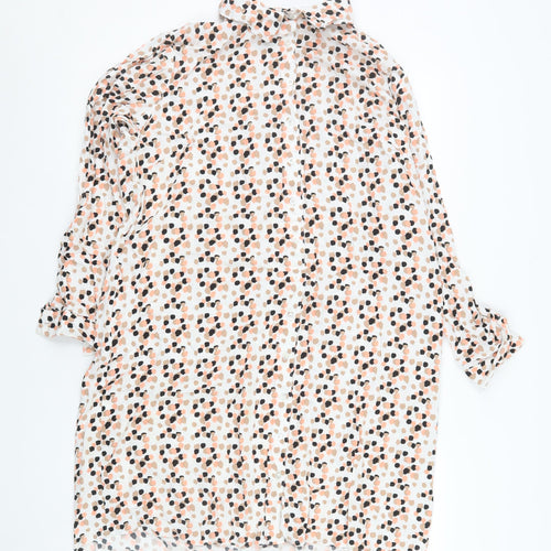 KIABI Women’s Multicoloured Polka Dot Viscose Shirt Dress Size 12