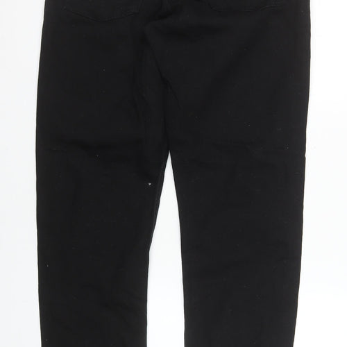 River Island Womens Black Straight Leg Jeans Size 32L Regular Fit