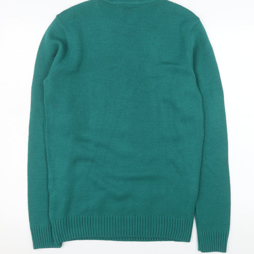 SoulCal & Co Mens Green Elf Christmas Jumper Size M Pullover Knit