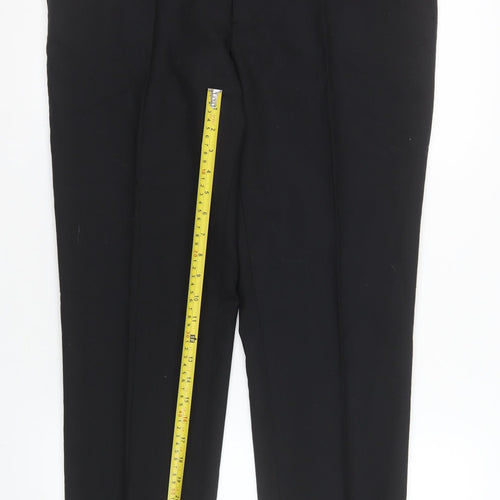 Benetti Men's Black Tailored Fit Dress Pants 36S Wool Blend