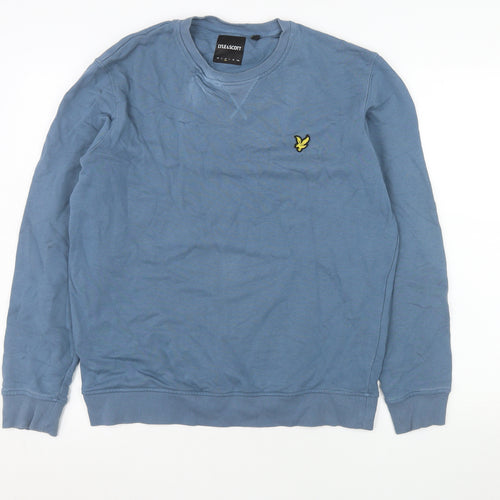 Lyle & Scott Men’s Blue Cotton Crew Neck Pullover Sweatshirt L