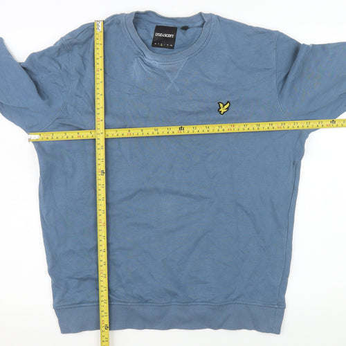 Lyle & Scott Men’s Blue Cotton Crew Neck Pullover Sweatshirt L