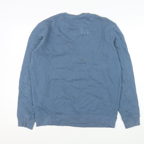 Lyle & Scott Men’s Blue Cotton Crew Neck Pullover Sweatshirt L