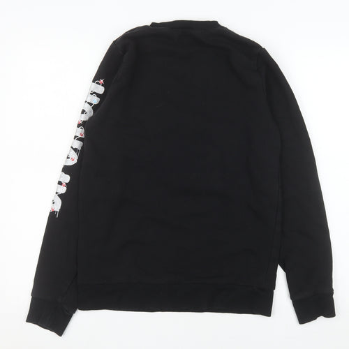 Next Boys Black Christmas Reindeer Graphic Pullover Sweatshirt 14 Years