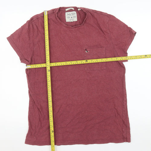 Jack Wills Men’s Red XL Crew Neck Cotton Jersey T-Shirt