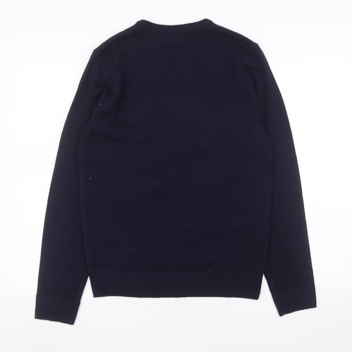 Marks and Spencer Men Navy Christmas Dog Jumper Small Regular Fit Acrylic