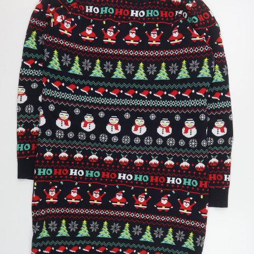 Next Women’s Multicoloured Christmas Jumper Dress Size 14