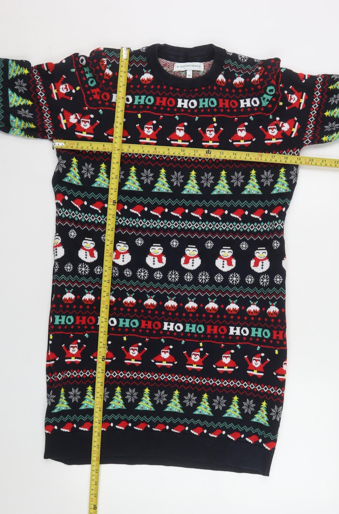 Next Women’s Multicoloured Christmas Jumper Dress Size 14