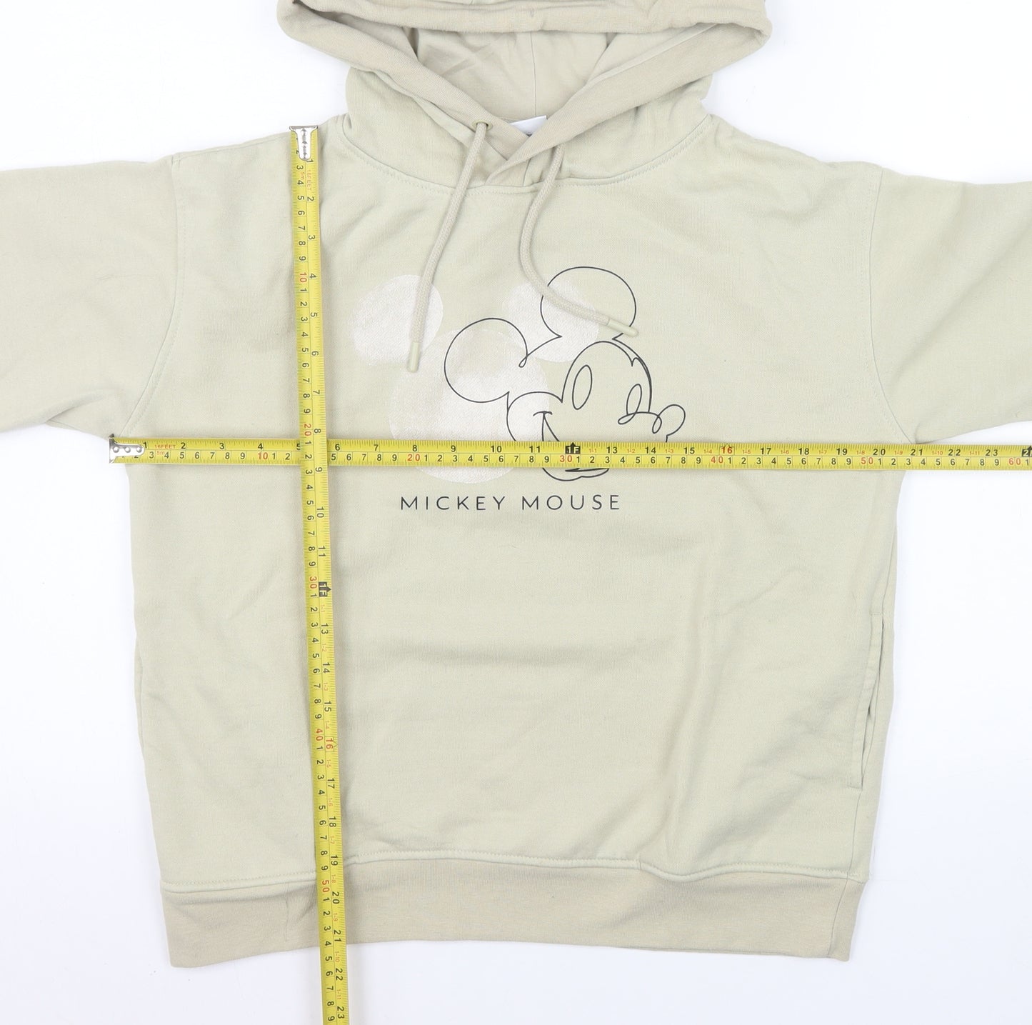 Primark Disney Women Beige Mickey Mouse Pullover Hoodie XS