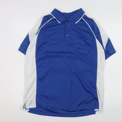 Cougars Mens Blue Quick Dry Sports Polo Shirt Size M