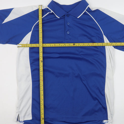 Cougars Mens Blue Quick Dry Sports Polo Shirt Size M