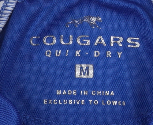 Cougars Mens Blue Quick Dry Sports Polo Shirt Size M