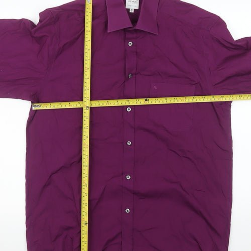 Remus Uomo Men's Purple Long Sleeve Slim Fit Dress Shirt 16/41
