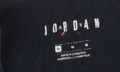 Jordan Men's Black Graphic Sports T-Shirt Size M Regular Fit