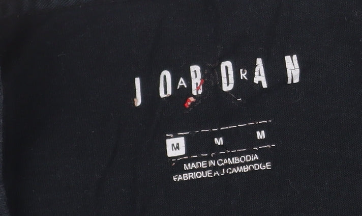 Jordan Men's Black Graphic Sports T-Shirt Size M Regular Fit