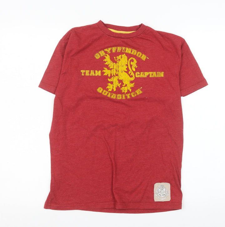 Harry Potter Girls Red Gryffindor Quidditch Team Captain T-Shirt M