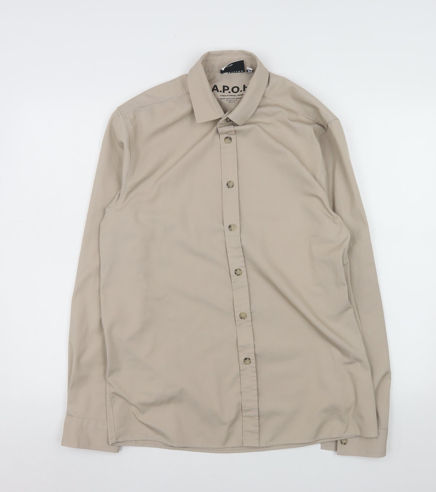 ASOS Men’s Beige Pablo Picasso Art Print Long Sleeve Shirt Size S