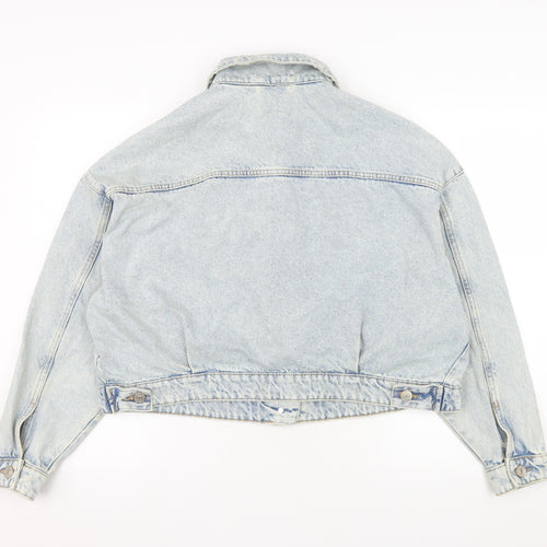 Primark Women’s Blue Denim Cropped Jacket XL Casual Button Up