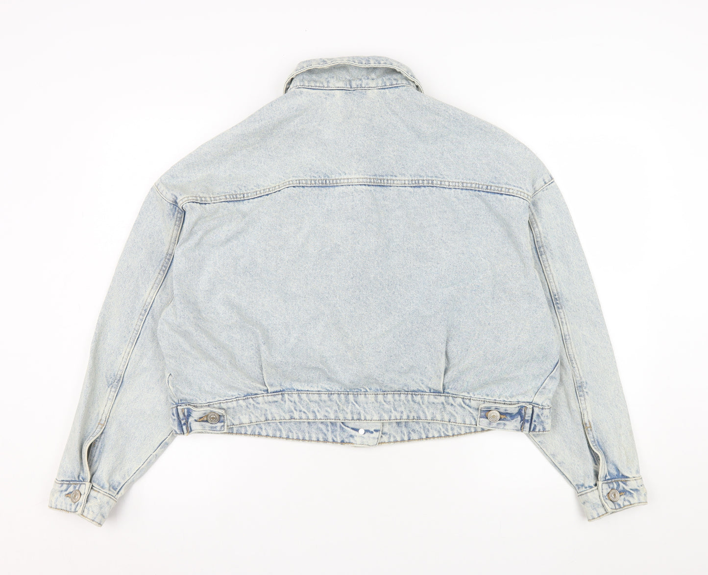 Primark Women’s Blue Denim Cropped Jacket XL Casual Button Up
