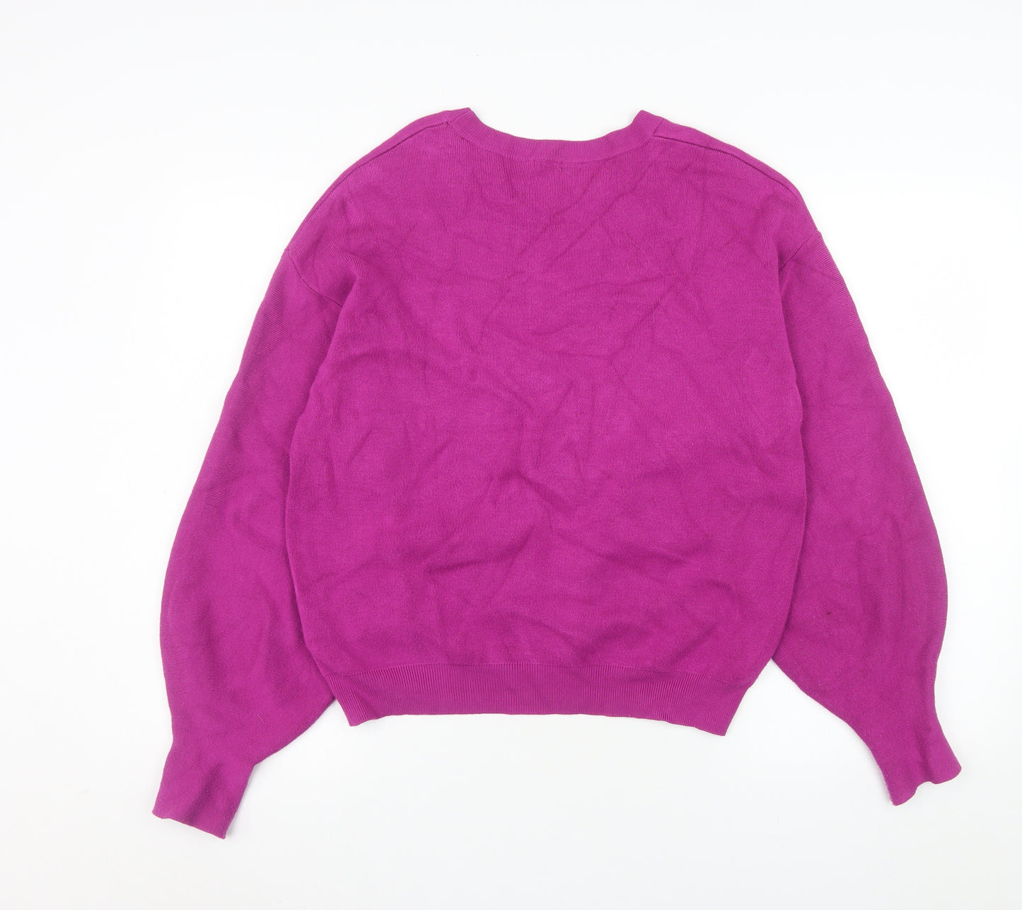 GUESS Womens Pink Logo Pullover Sweatshirt Size M UK 8