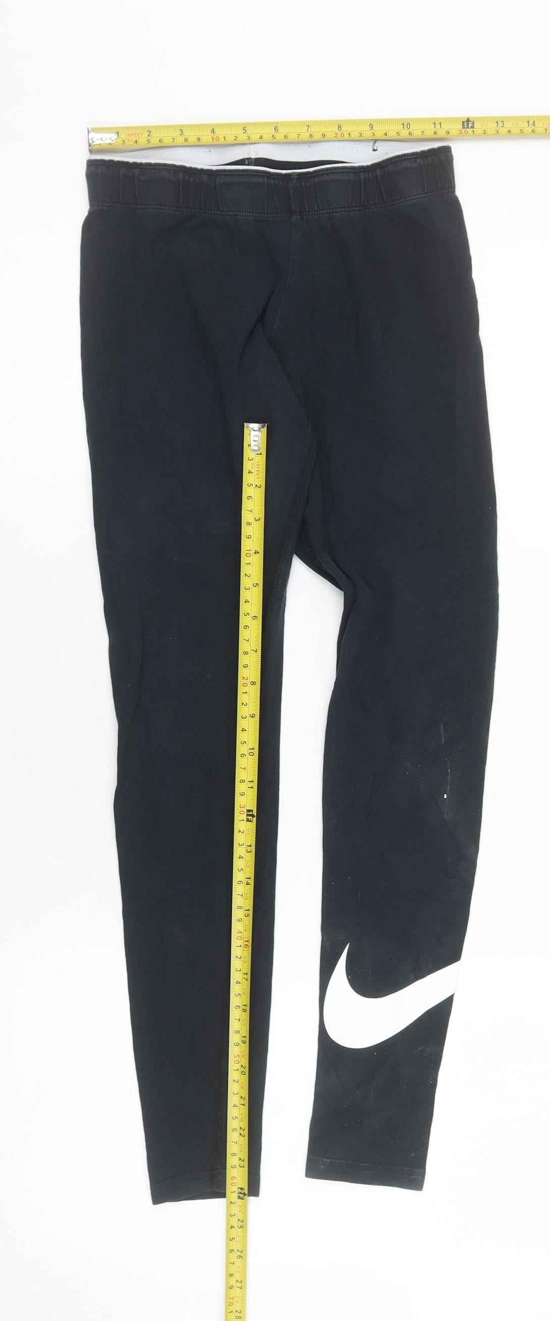 Nike Women's Black S Slim Fit Leggings - Cotton Stretch Activewear