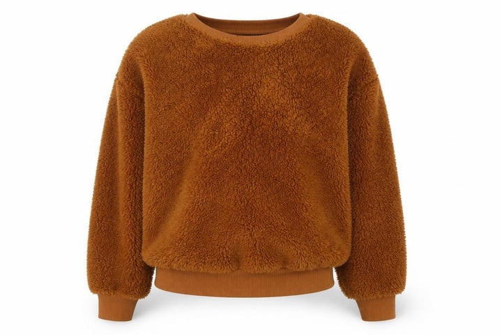 Pull&Bear Women’s Brown Fleece Pullover Sweatshirt Size S