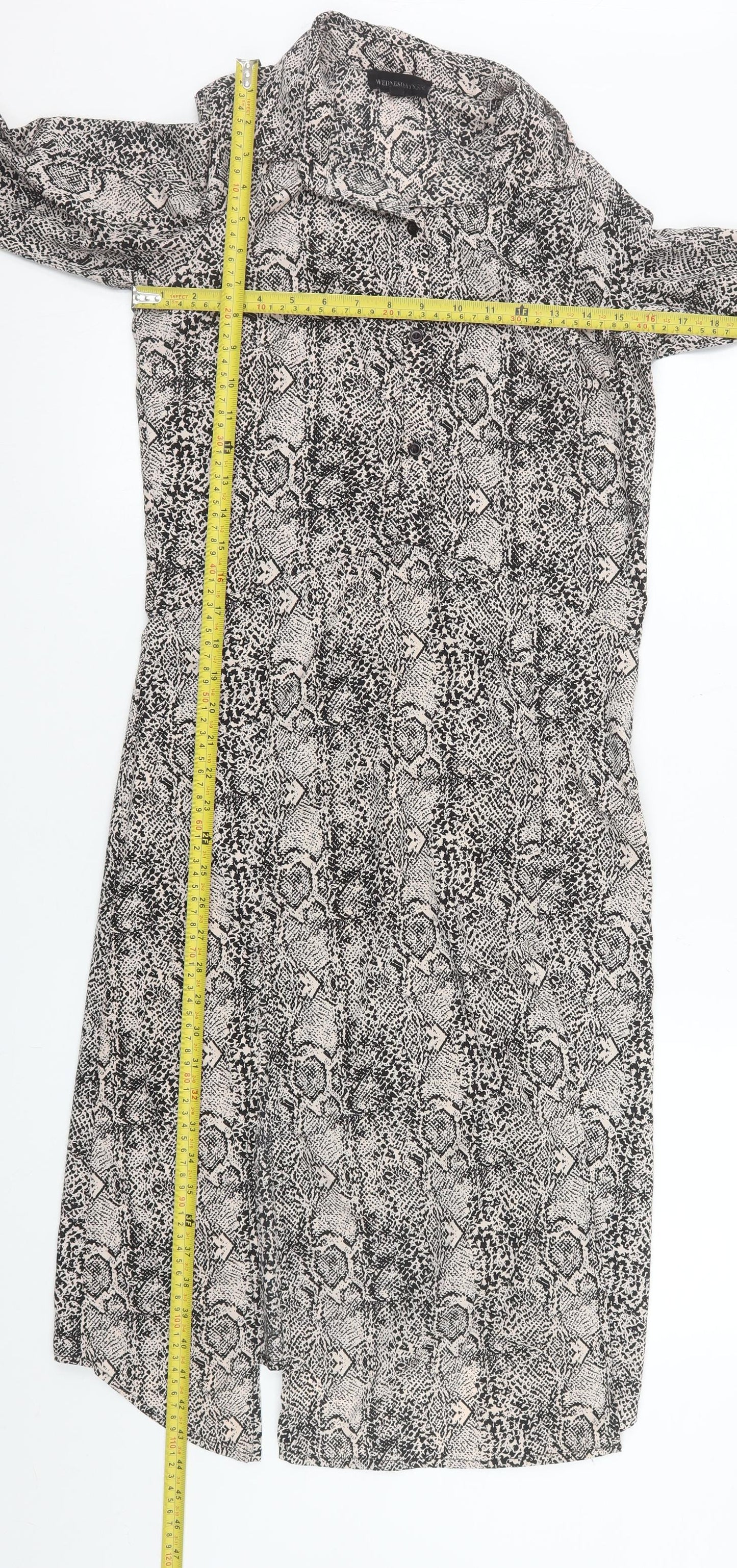 Wednesday's Girl Women's Multicoloured XS Snake Print Shirt Dress
