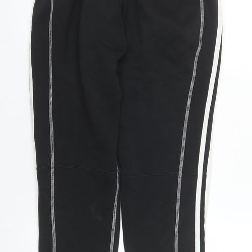 Adidas Men's Black Jogger Sweatpants S Regular Fit Side Stripe