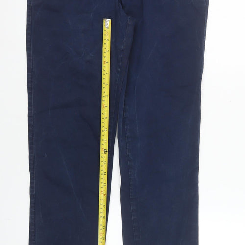 LCDN Couture Men's Blue Chino Trousers Size 34 Regular Fit Cotton Blend