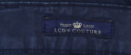 LCDN Couture Men's Blue Chino Trousers Size 34 Regular Fit Cotton Blend