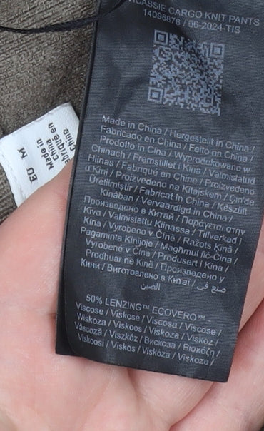 Vila Womens Brown Cargo Knit Trousers M Elastic Waist