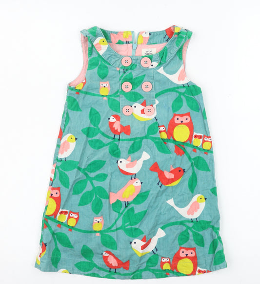 Mini Boden Girls Multicoloured 4-5 Years A-Line Sleeveless Bird Print Dress
