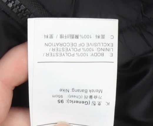 Nike Womens Black Storm-Fit Puffer Jacket Size M Water Resistant
