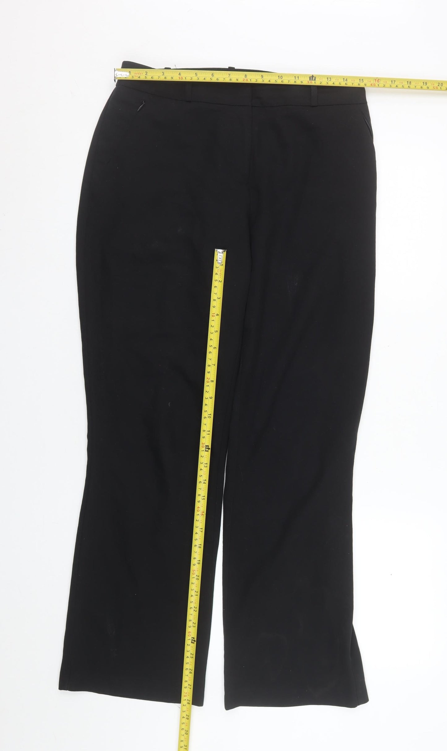 Dunnes Women’s Black Size 12 Straight Leg Dress Pants Work Trousers