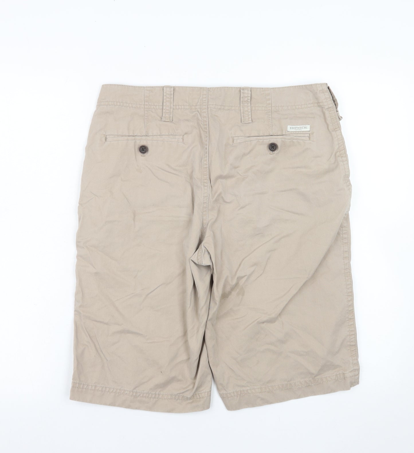 Howick Men's Beige 32 Chino Shorts Casual Cotton Lightweight