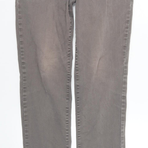 Next Men's Grey Slim Fit Chino Trousers 30W 33L Cotton Blend