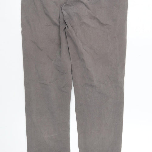 Next Men's Grey Slim Fit Chino Trousers 30W 33L Cotton Blend