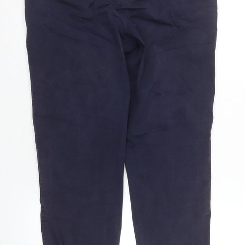 Avenue Women’s Blue Chino Trousers Size 12-14 Cotton Blend Stretch
