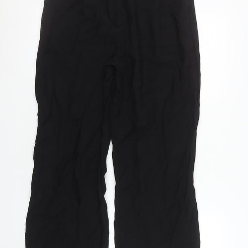 Gallery Women’s Black Size 12 Straight Leg Viscose Trousers